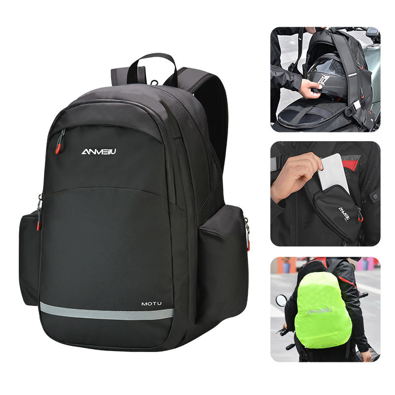 ANMEILU 6006 Multifunction Expandable Motorbike Helmet Storage Bag Bike Accessories Shoulders Backpack Laptop Backpack Cycling Bag (with Rain Cover) ANMEILU 6006 Multifunction Expandable Motorbike Helmet Storage Bag Bike Accessories Shoulders Backpack Laptop Backpack Cycling Bag (with Rain Cover)